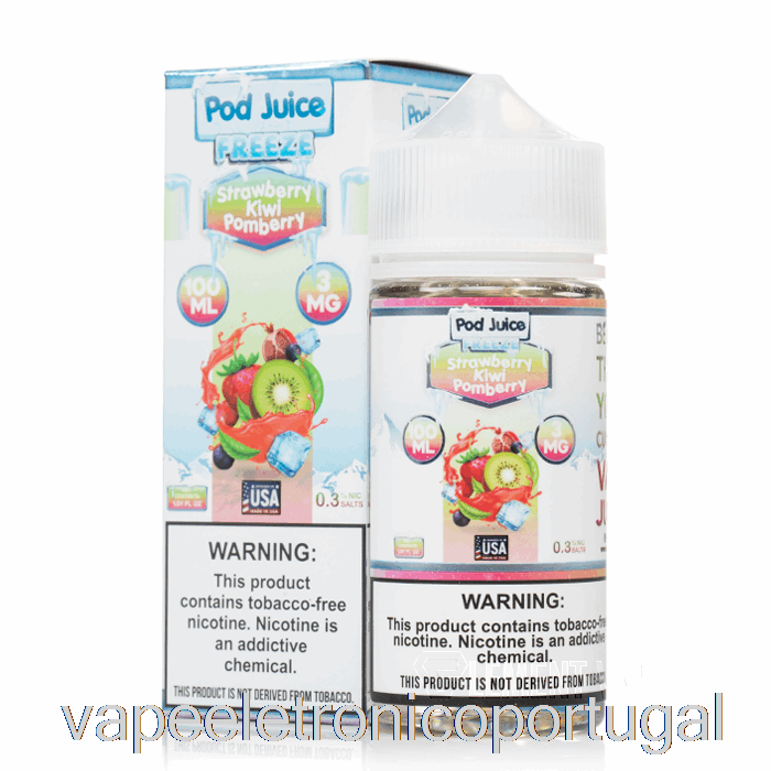 Vape Eletronico Congelar Morango Kiwi Pomberry - Suco De Vagem - 100ml 12mg